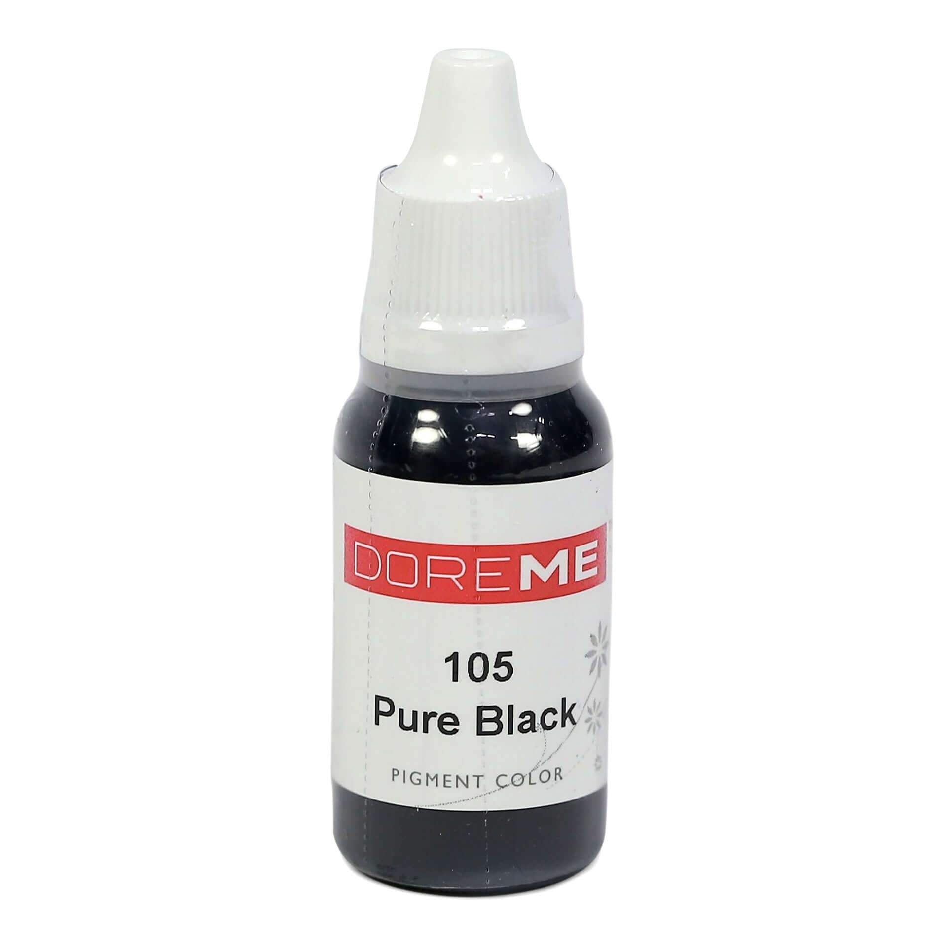 Permanent Makeup pigments Doreme Micropigmentation Eyebrow, Eyeliner, Lip Colours 105 Pure Black (c) - Beautiful Ink UK trade and wholesale supplier